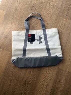 Under Armour White and Gray Tote with Logo